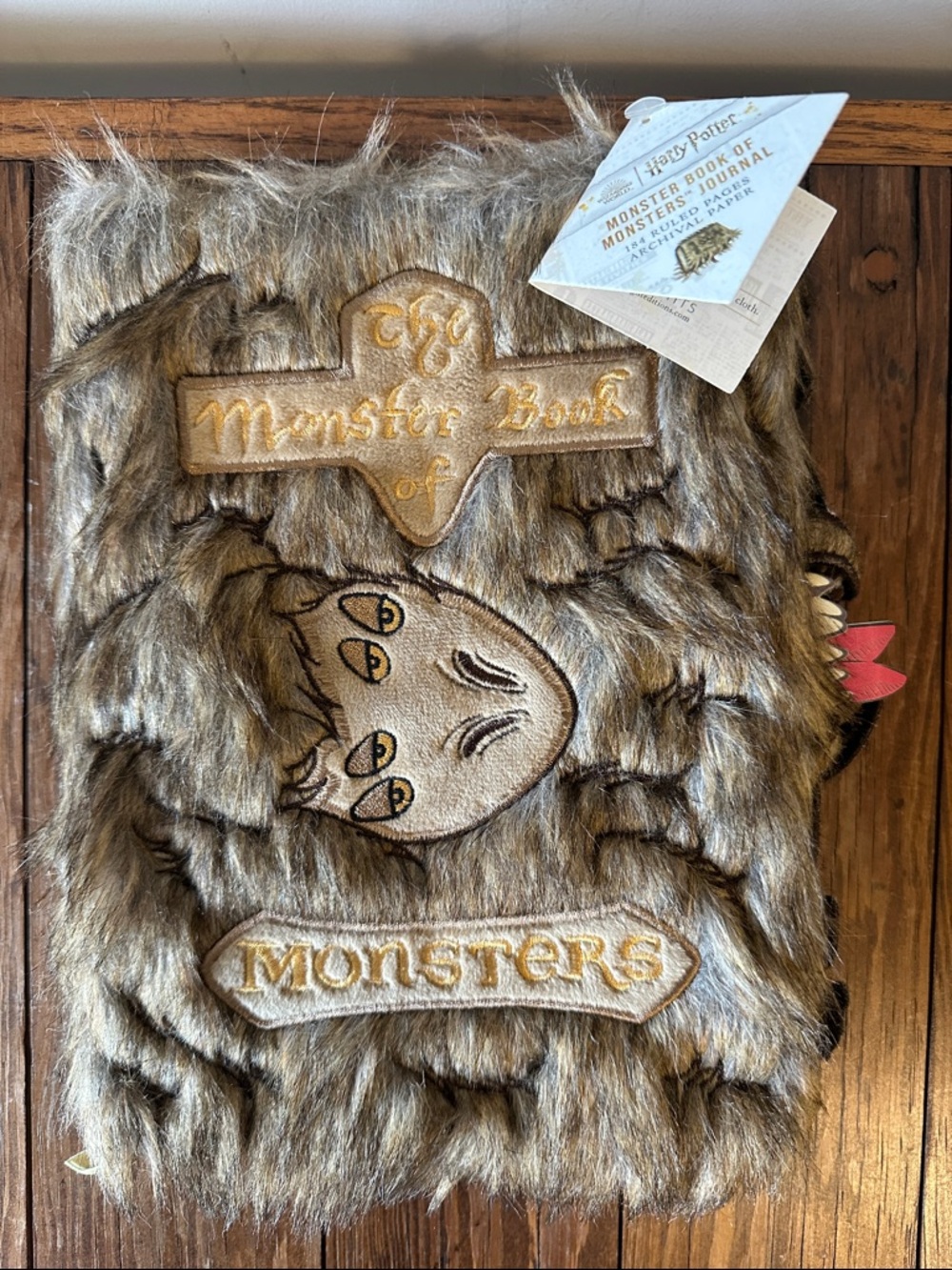 Harry Potter Monsters Book of Monsters Plush Journal - Brown Faux Fur